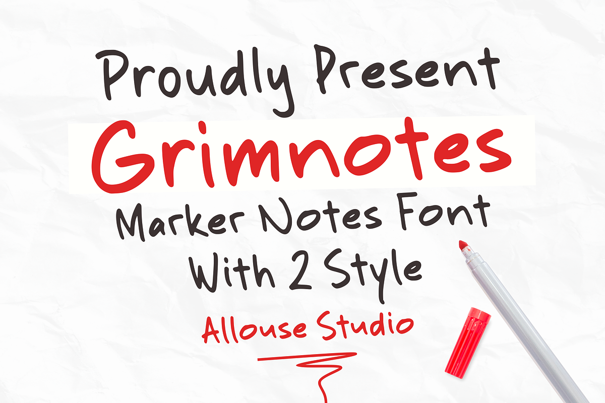 Grimnotes Font, a Symbol Font by Allouse Studio (Photo 1 of 11)