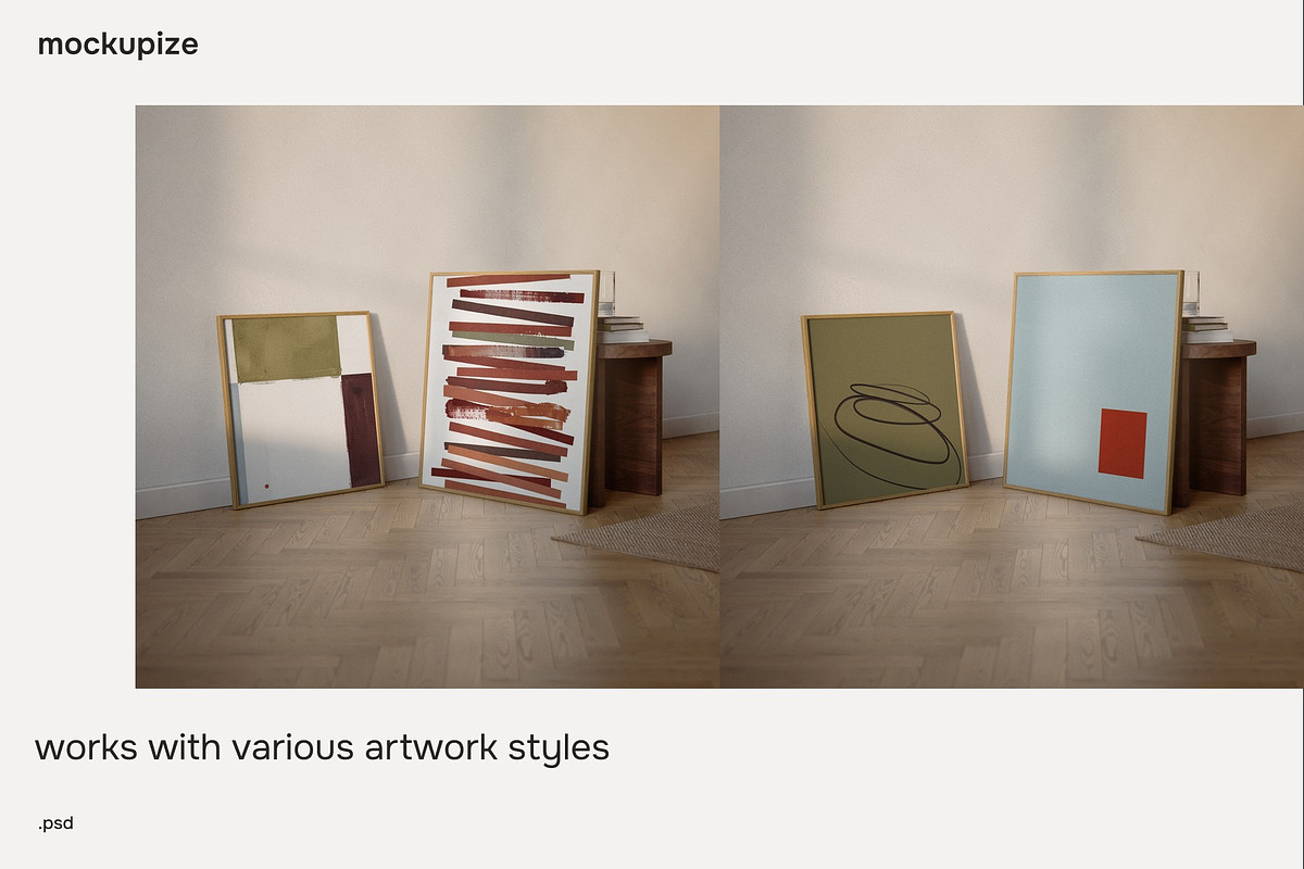 Square 2 Frame Poster Mockup, a Household Mockup by mockupize (Photo 5 of 7)