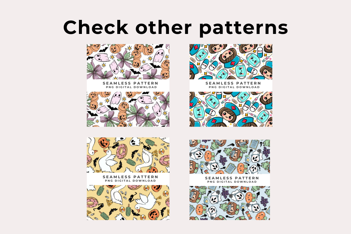 Halloween Ghost Seamless Pattern PNG, an Illustration by Anca Digital Vibe (Photo 5 of 6)