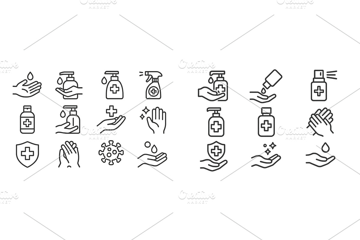 Set of web icons illustrating health, a Healthcare Illustration by ZinetroN