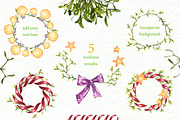 Christmas Mistletoe Watercolor Set, a Decorative Illustration by AnnieDove (Thumbnail 6 of 9)