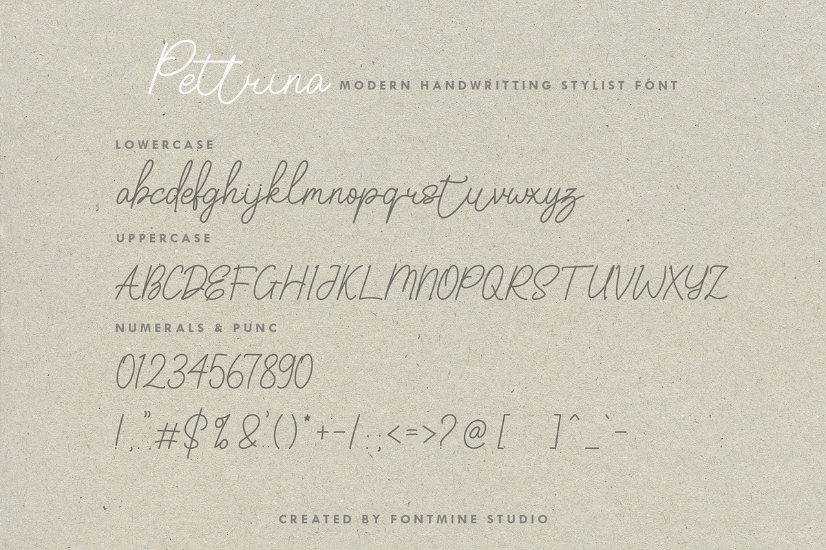 Pettrina, a Script Font by Fontmine Studio (Photo 10 of 11)