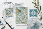 Azulejos watercolor tiles & Patterns, a Pattern Graphic by Jenny Quince (Thumbnail 2 of 12)
