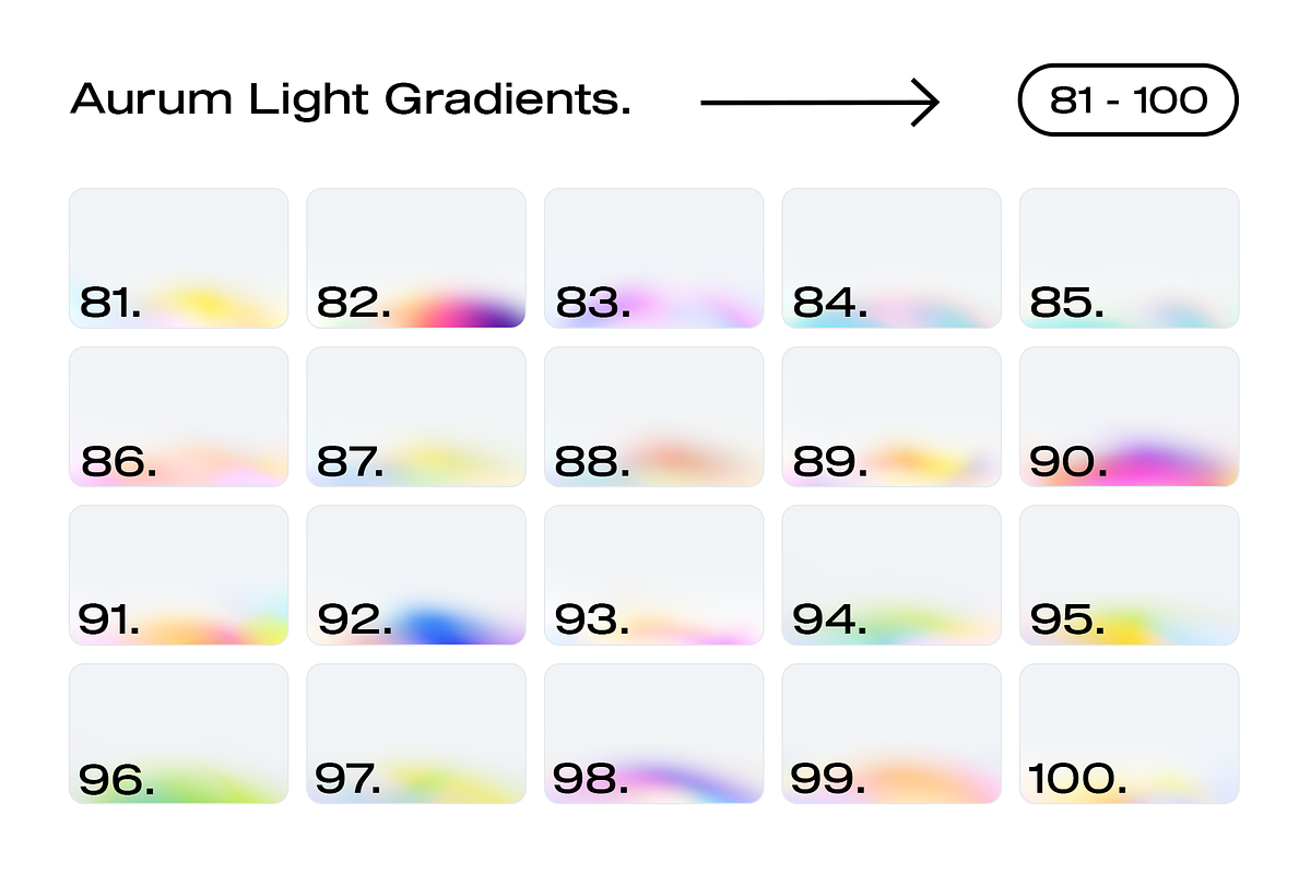 100 Aurum Light Gradients Collection, a Texture Graphic by Asylab (Photo 6 of 16)