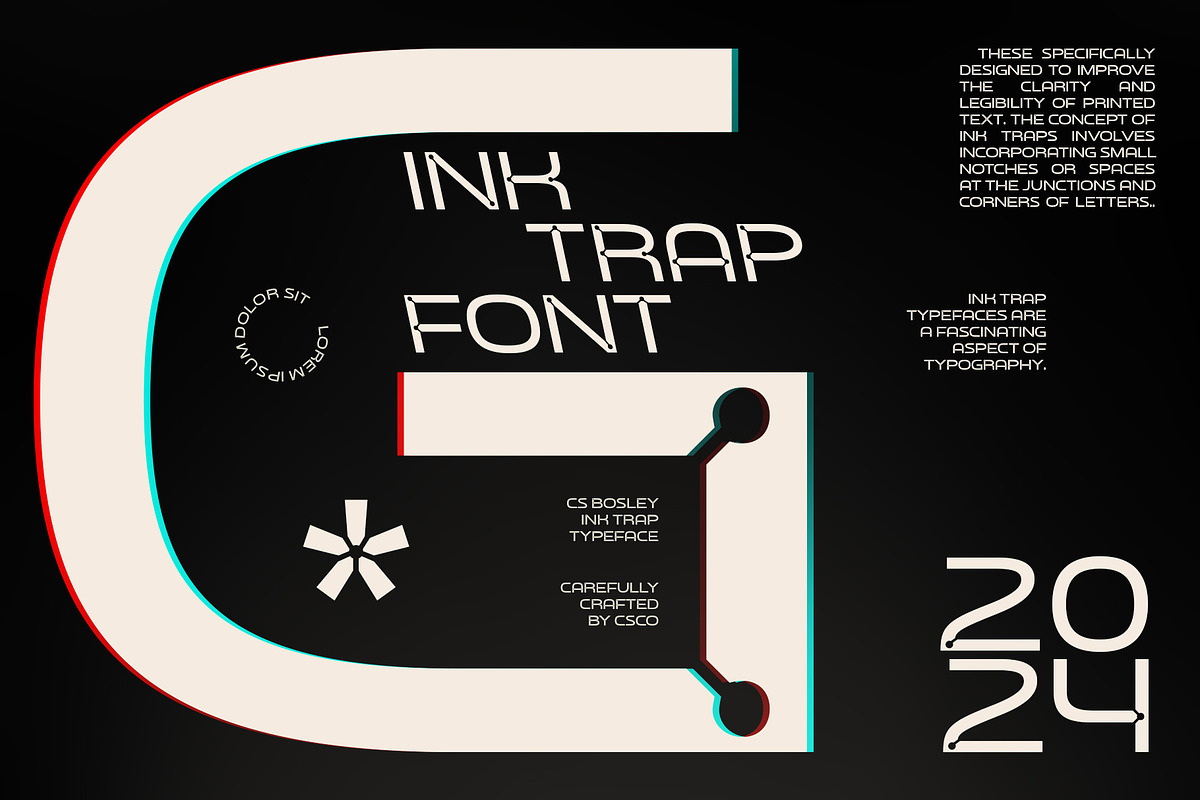 CS Bosley – Inktrap Font, a Sans Serif Font by Craft Supply Co. (Photo 2 of 8)
