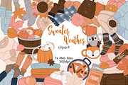 Sweater Weather Clipart, an Illustration by GlamArtZhanna (Thumbnail 1 of 4)