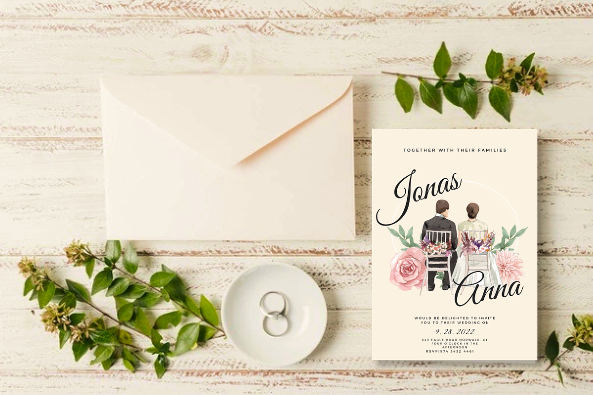 Elegant Wedding Invitation, an Invitation Template by Weddinginvitation by Fati (Photo 1 of 2)