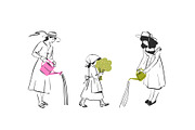 People watering plants set, a Person Illustration by Anastasy_helter (Thumbnail 7 of 7)