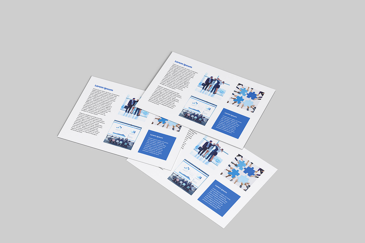 Landscape Flyer Mockup - 16 views, a Books & Magazine Mockup by Illusiongraphic (Photo 9 of 21)