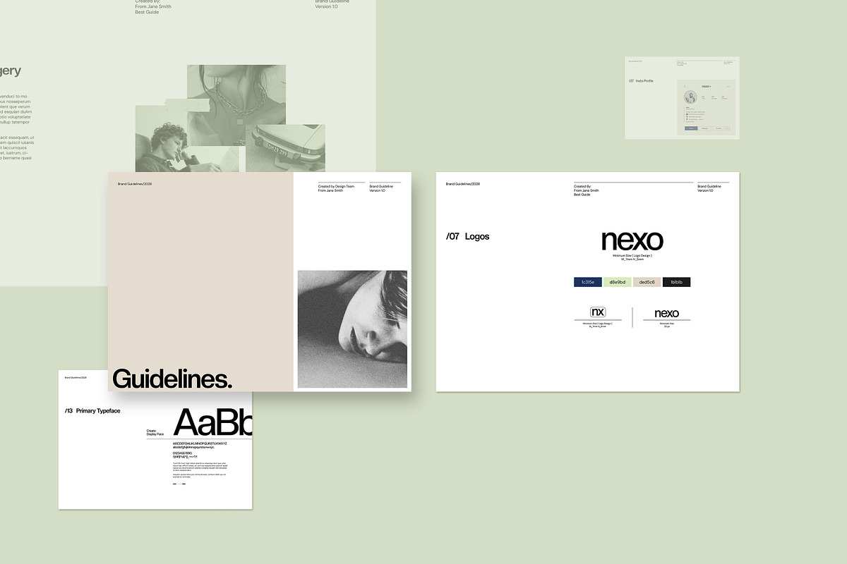 Brand Guideline Templates - CANVA, a Branding & Logo Template by evgenystudio (Photo 11 of 17)