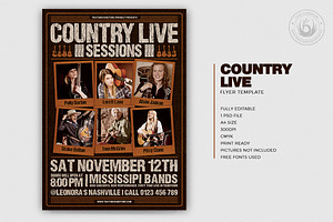 Country Live Flyer Template V6