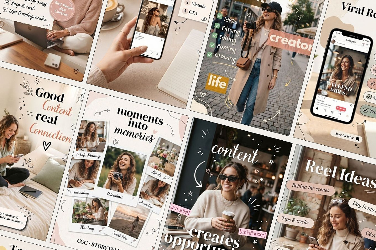 Content Creator Instagram Templates, a Social Media Template by Arslan (Photo 2 of 8)
