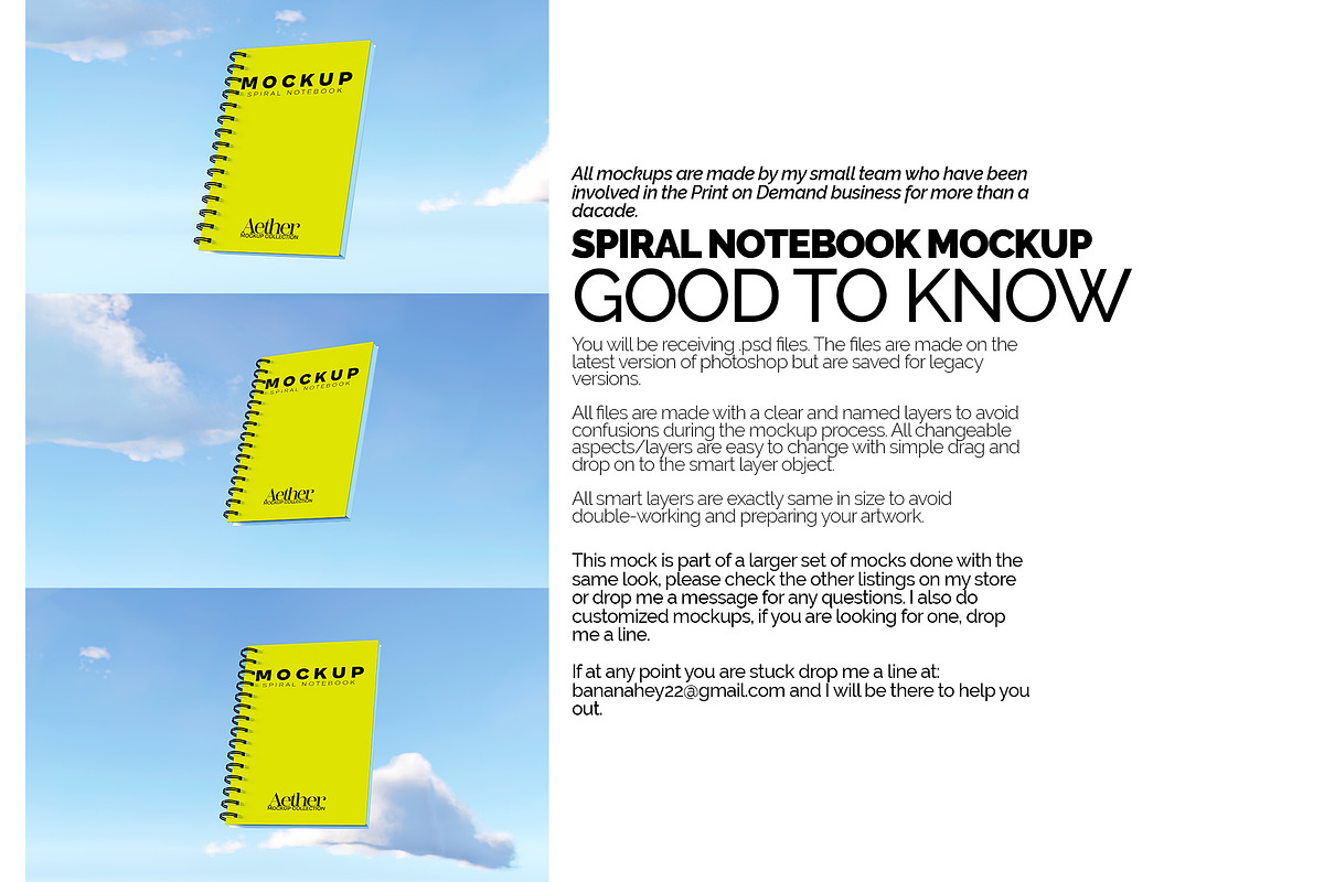 Spiral Notebook Mockup Bundle, a Books & Magazine Mockup by Banana Mockups (Photo 6 of 6)