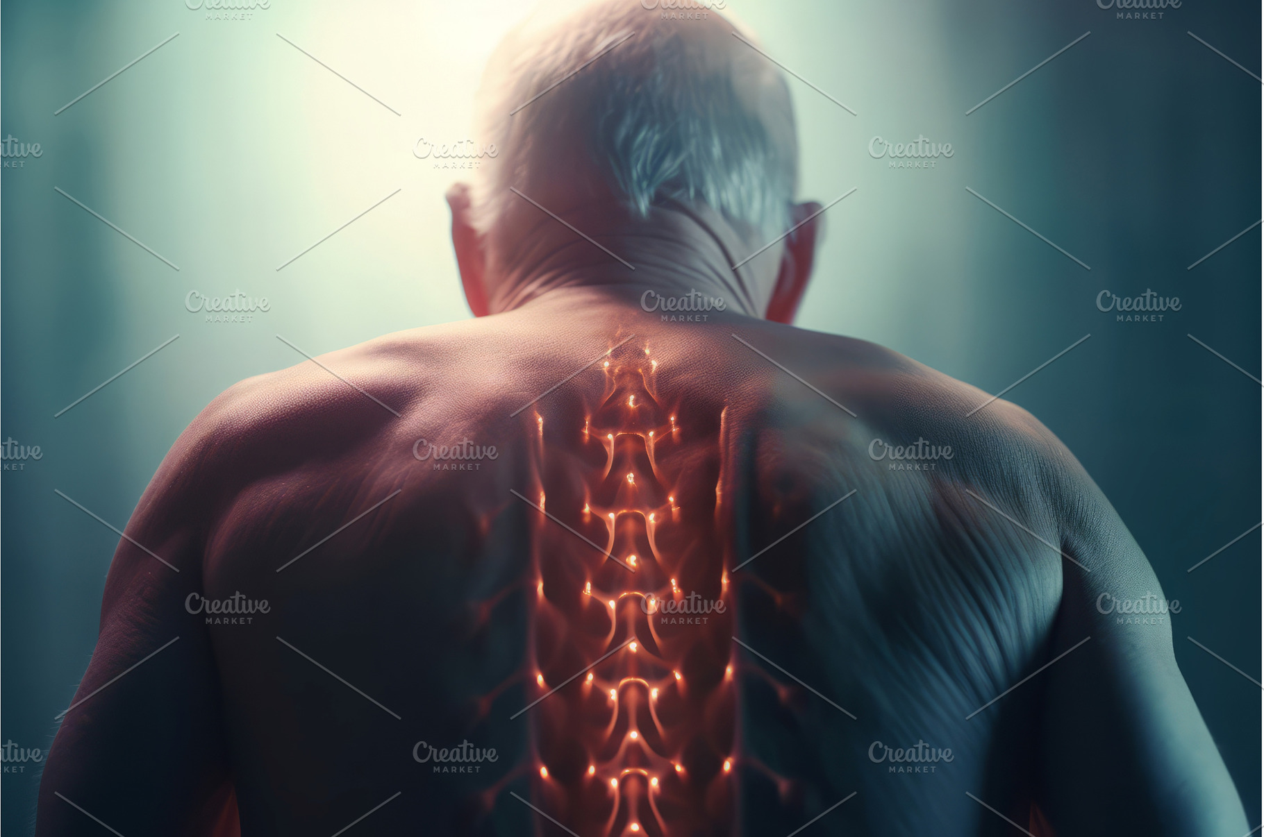 Spinal diseases seniors. Generate AI, a Health & Medical Photo by Ylivdesign