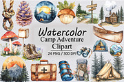 Camp Adventure Clipart, an Illustration by Design Market (Thumbnail 1 of 3)