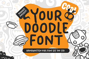 Your Doodle Font - Cute Font, a Sans Serif Font by tokokoo