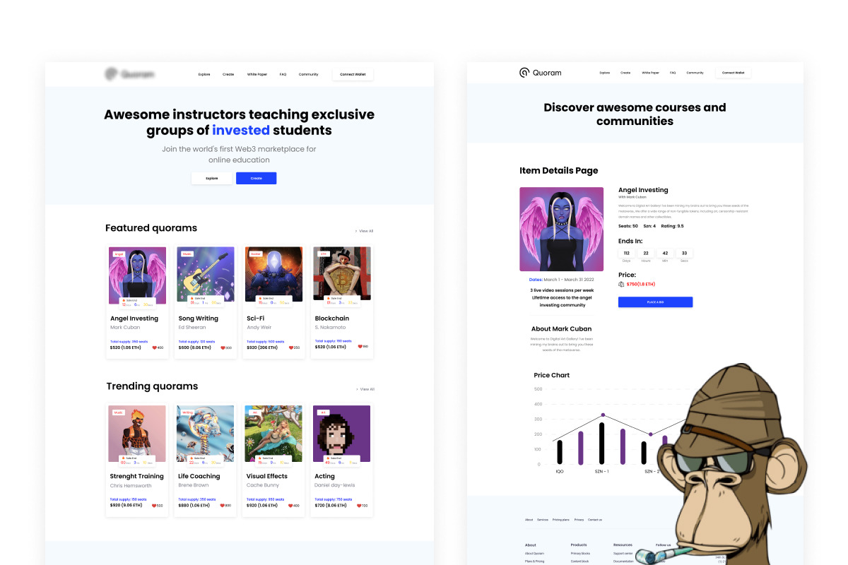 3 In 1 NFT Landing Page UI KIT, an UI Kit Template by ArtGalaxy (Photo 1 of 4)