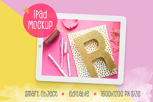 Multicolored iPad Mockup