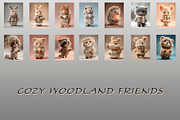 Cozy Woodland Friends, an Animal Illustration by Vika_Softlife (Thumbnail 2 of 12)