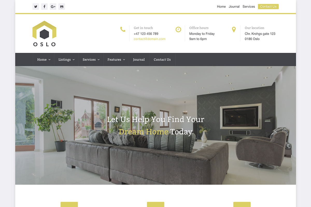 Real Estate WordPress WPCasa Oslo, a WordPress Template by WPCasa (Photo 3 of 6)