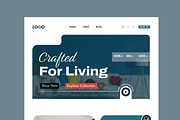 Modern Furniture Shop Landing Page, a Wireframe Template by MightyDesign (Thumbnail 2 of 9)