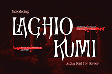Laghio Kumi - Display Horror Font