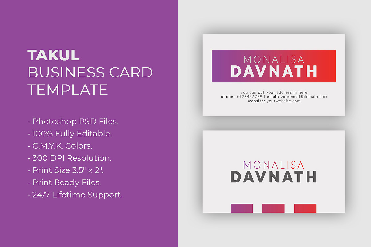 TAKUL Business Card Template, a Business Card Template by Dueza.Com