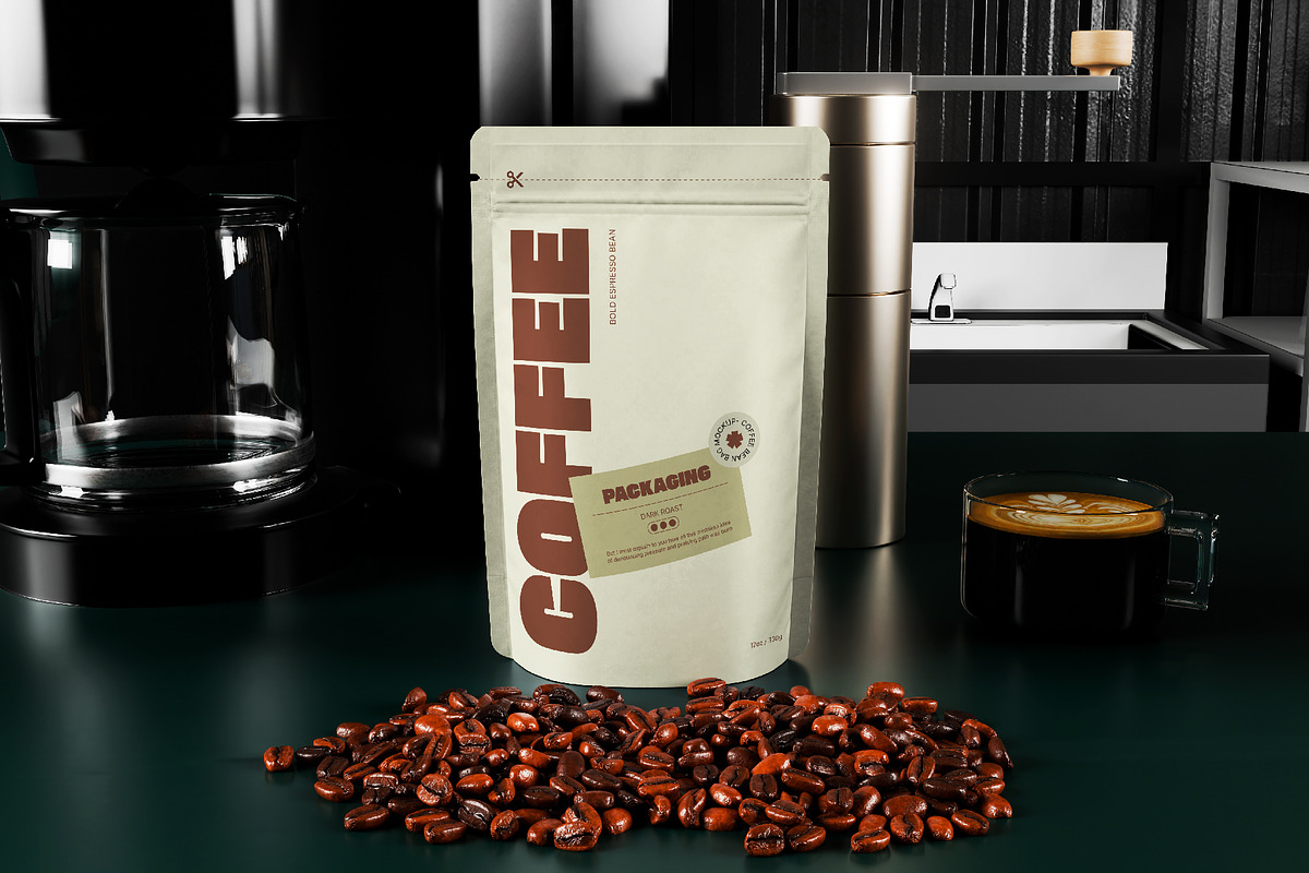 Standing Pouch Coffee Mockup, an Advertising Mockup by herutage (Photo 2 of 4)