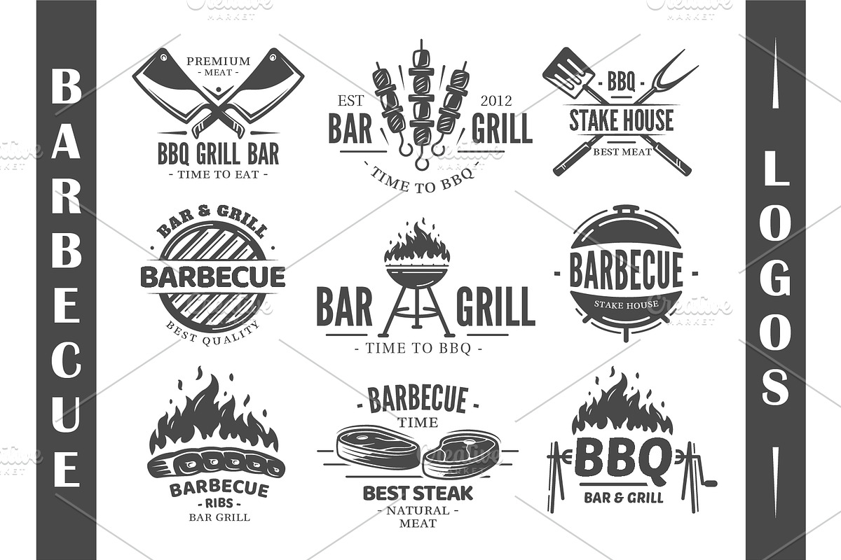 18 BBQ Logos Templates, a Branding & Logo Template by Art Design (Photo 2 of 11)