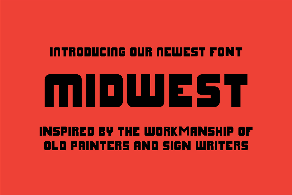 Midwest - A vintage inspired font, a Sans Serif Font by Sam Merrigan Design (Photo 1 of 4)