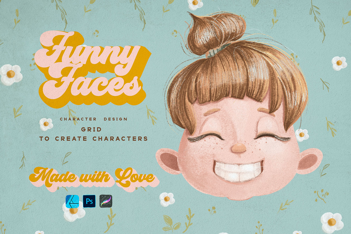 Cute Kids Grids for Procreate, a Brush Add-On by Spasibenko Art (Photo 4 of 11)
