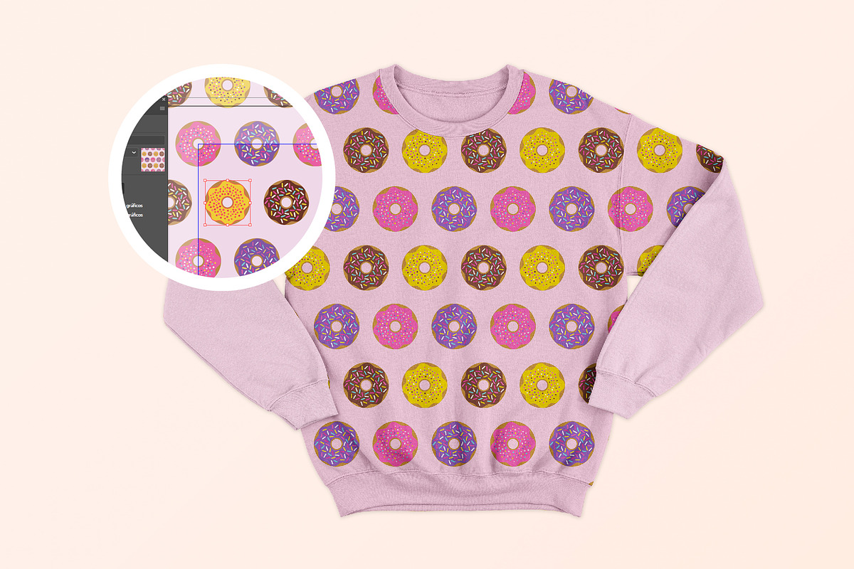 Donuts Seamless Patterns, a Pattern Graphic by Abstracto-Create (Photo 4 of 7)