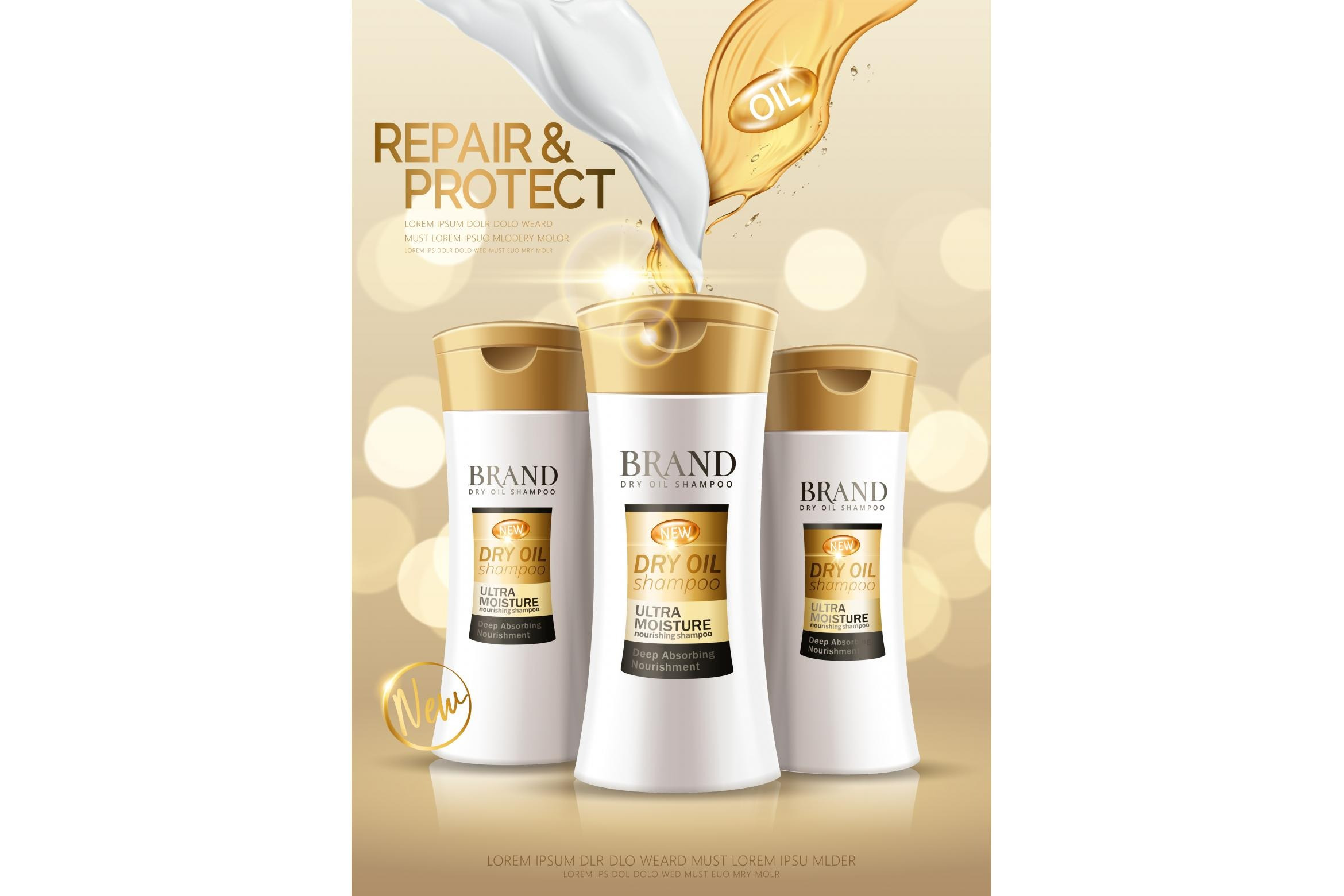Gorgeous shampoo ads, a Flyer Template by TotallypicRF