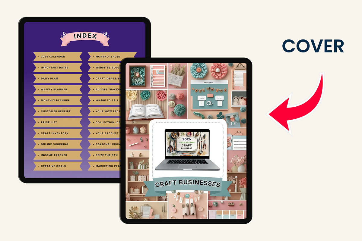 2026 Digital Planner for Craft, a Stationery Template by Designmela01 (Photo 3 of 7)