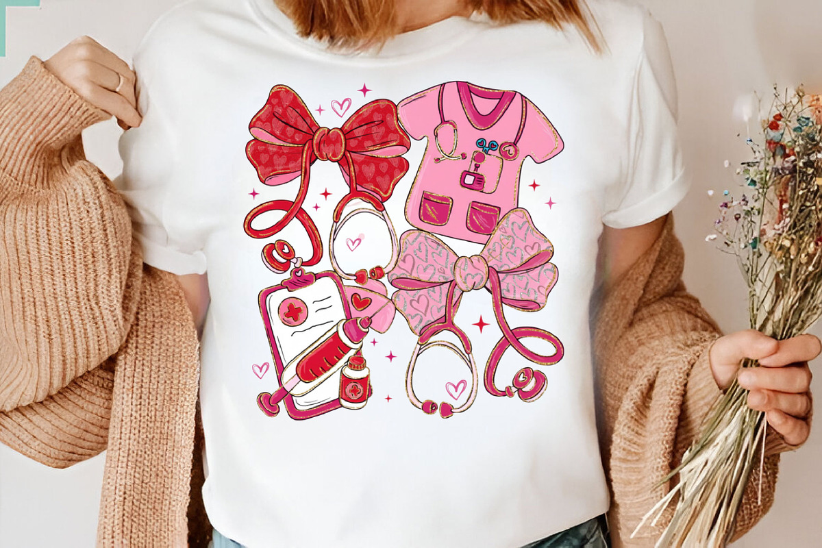 Pink Valentine Nurse Png, an Illustration by Designking (Photo 3 of 6)