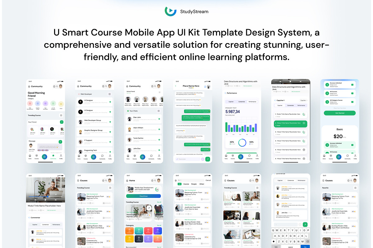 Online learning and community UI Kit, an UI Kit Template by Pixel Blend (Photo 4 of 7)