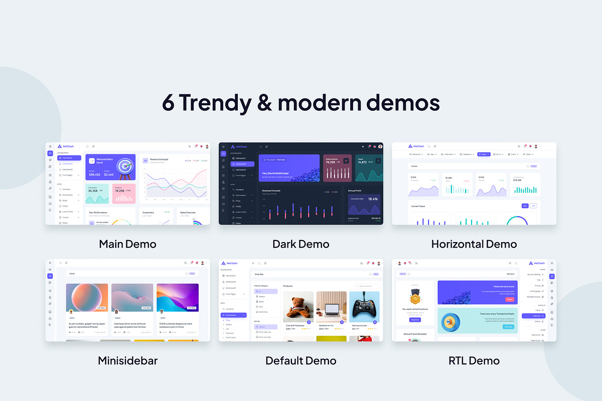 MatDash Tailwind React Admin Theme, a React Template by AdminMart (Photo 5 of 7)