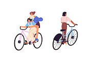 People travel by bike set, a Person Illustration by PaperTrident (Thumbnail 10 of 15)