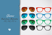 Wolf // Glasses // Summer, an Animal Illustration by Victoria_Novak (Thumbnail 3 of 3)