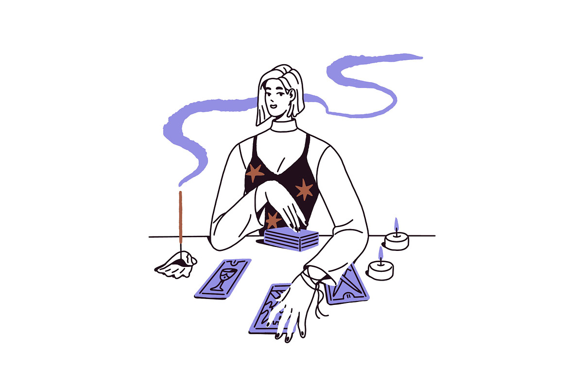 Women fortune tellers set + posters, a Person Illustration by PaperTrident (Photo 12 of 16)