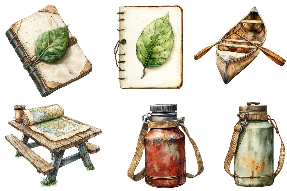 Vintage Camping Sublimation Clipart, an Illustration by Designworld (Photo 5 of 6)