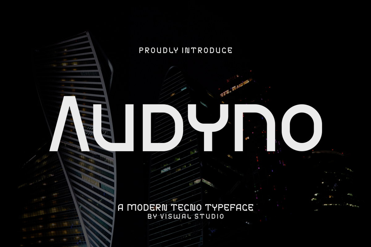 Audyno - Modern Logo Font, a Sans Serif Font by Viswal Studio (Photo 1 of 6)