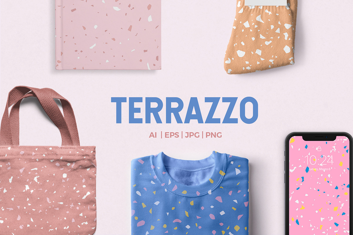 9 Trendy Terrazzo Patterns, a Pattern Graphic by Abstracto-Create (Photo 1 of 7)