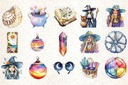 Witchy Summer Clipart, an Illustration by Rose Art (Thumbnail 2 of 7)