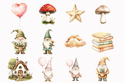 Watercolor Beige Gnomes Clipart, an Illustration by Design Market (Thumbnail 3 of 4)