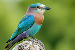 A European Roller sits calmly, a Photo by Pavel_design