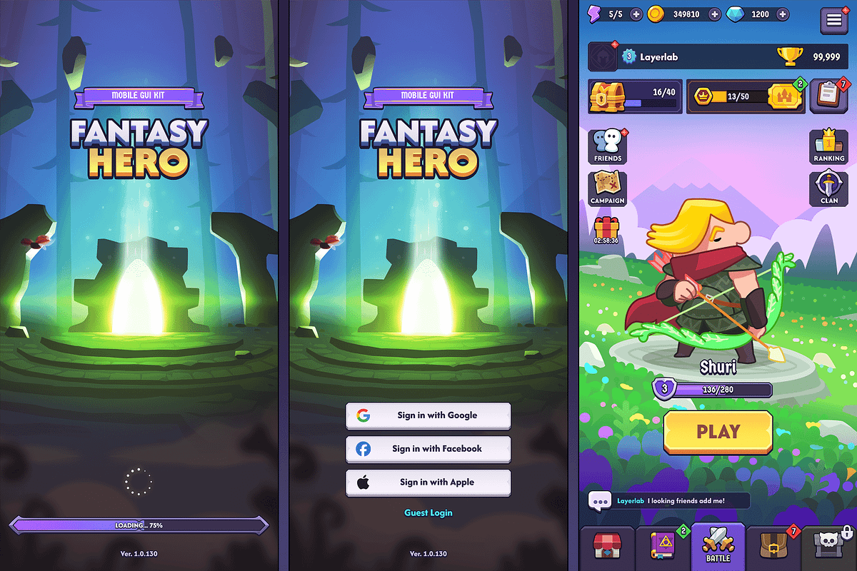 GUI Pro - Fantasy Hero, an UI Kit Template by LAYERLAB (Photo 11 of 29)