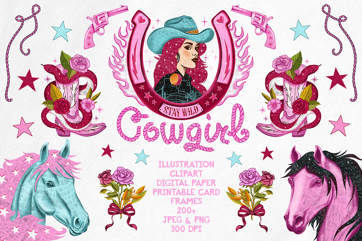 Cowgirl wild west graphic, a Person Illustration by Yelloo Fish (Photo 1 of 29)