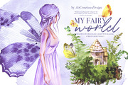 Watercolor Fantasy Clipart Bundle, a Person Illustration by ArtCreationsDesign (Thumbnail 13 of 22)