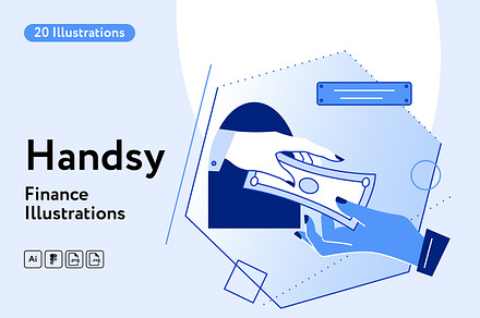 Handsy Finance illustrations, a Finance Illustration by Welovegraphics